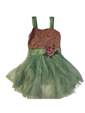 Vintage Y2K Revolution Dancewear Girls Lace Sequined Dance Costume Fairy M